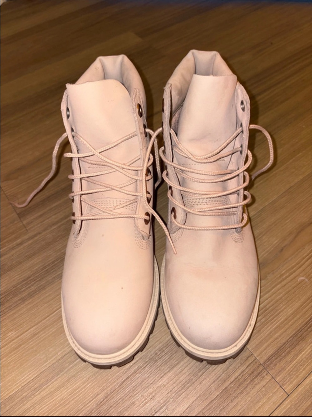 Timberland Blush Pink Lace-Up Ankle Boots